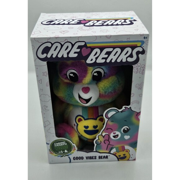 Care Bears Cloudco ~ Good Vibes ~ Plush Smiling Bear Rainbow NIB 14inches - Picture 6 of 7